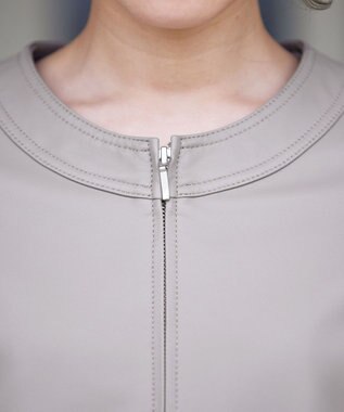 Tiaclasse L 【本革】ノーカラーシープレザージャケット モカ