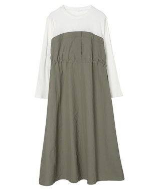 Green Parks ドロストドッキングワンピース Khaki
