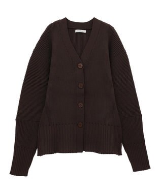 Green Parks リブニットカーディガン Brown