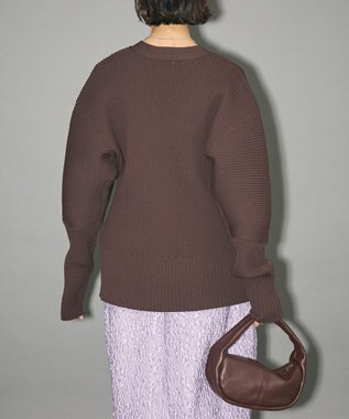 Green Parks リブニットカーディガン Brown