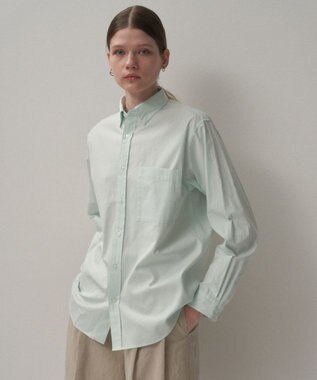 ATON WASHER OXFORD | スタンダードシャツ GREEN