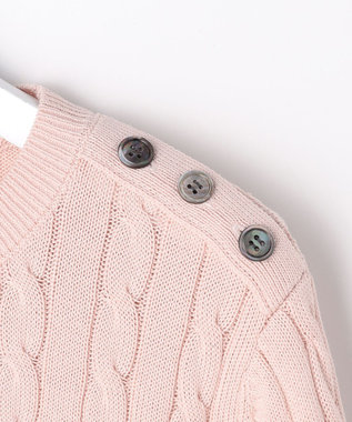 J.PRESS LADIES L CABLE ニット ピンク系