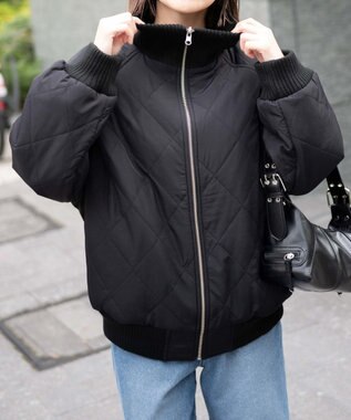 WEGO ヴィンテージライクFレザーRVブルゾン ブラック