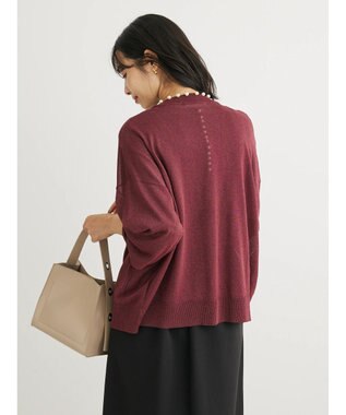 Green Parks ・ＥＬＥＮＣＡＲＥ　ＤＵＥパールツキシアーカーディガン Bordeaux