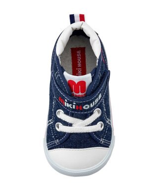 MIKI HOUSE HOT BISCUITS 【ミキハウス】【13.5-15cm】 セカンドベビーシューズ インディゴブルー