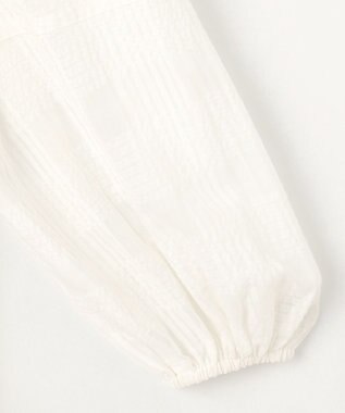 #Newans シアーチェックボリュームワンピース ホワイト