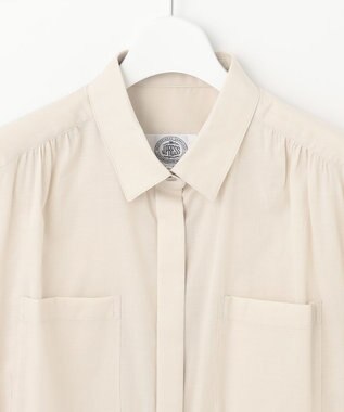J.PRESS LADIES 【洗える】キュームコアソフトローン シャツ ブラウス ベージュ系