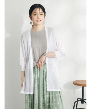 CRAFT STANDARD BOUTIQUE シアーニットトッパーカーディガン Off White