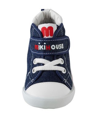MIKI HOUSE HOT BISCUITS 【ミキハウス】【13.5-15cm】 セカンドベビーシューズ インディゴブルー