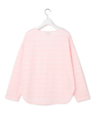 J.PRESS YORK STREET 【WOMEN】ボーダードルマンスリーブ バスクシャツ ピンク系1