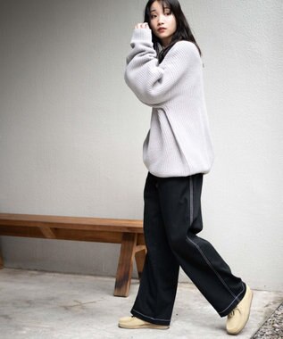 WEGO 【ユニセックス着用アイテム/ウエストゴム】ワーカーズパンツ ブラックその他