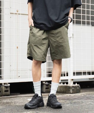 WEGO 【速乾/ウエストゴム/SMLサイズ】ナイロンイージーショーツ オリーブ