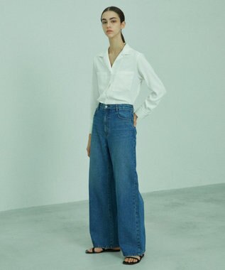 BEIGE， DANDELION / ギャザーフリルブラウス Ecru