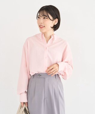 Green Parks レイヤード風ＢＩＧシャツ Pink
