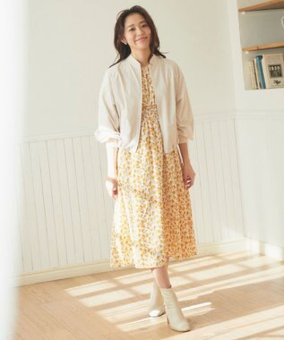 Feroux バックギャザー ブルゾン ベージュ系