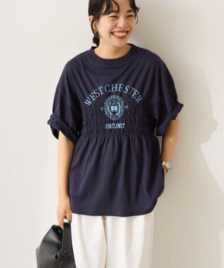 AMERICAN HOLIC カレッジプリントシャーリングプルオーバー Navy