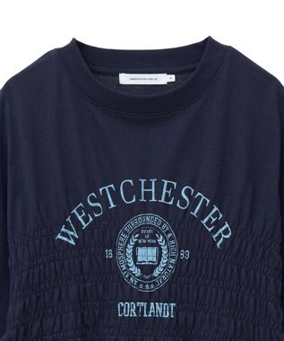 AMERICAN HOLIC カレッジプリントシャーリングプルオーバー Navy