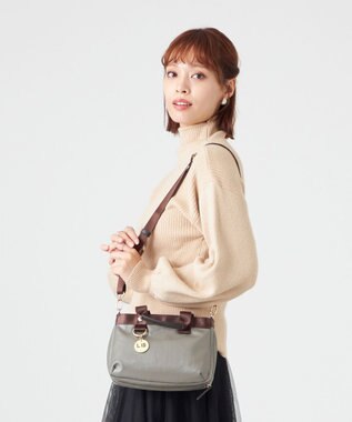 LA BAGAGERIE 【コットン×ポリウレタン】シャイニーミニマムトート グレー