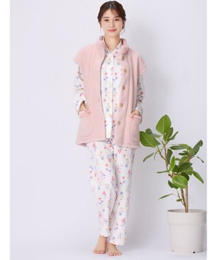 Wing ベスト フリース素材 あったか 冬 3分袖 レディース EX2071 ウイング／ワコール