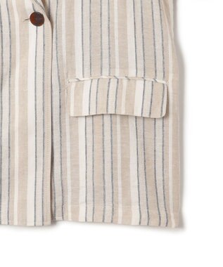 J.PRESS YORK STREET 【WOMEN】コットンリネン　ジャケット ベージュ系1