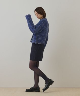 GRACE CONTINENTAL ウールギャバミニスカート ネイビー