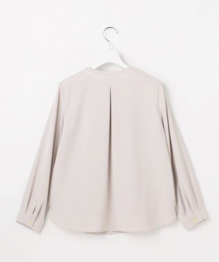 ANY SIS フロントタックバイカラー ブラウス グレージュ×アイボリー