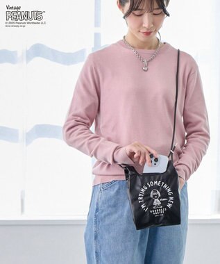 ROOTOTE 8460【スヌーピー】IP.ルーショッパーミニ.メタリックピーナッツ0Q 01：ブラック