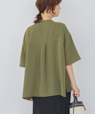 AMERICAN HOLIC 【WEB限定】ミリタリーWポケットスキッパーシャツ Khaki