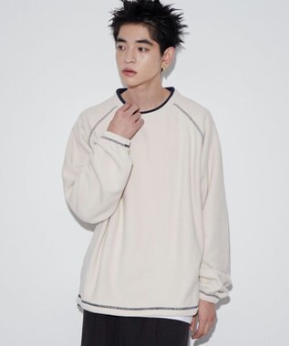 WEGO DISCUSフリースラグランPO ホワイトアイボリー