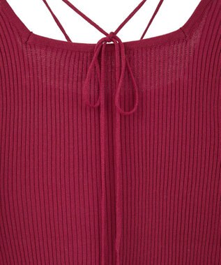 earth music&ecology 【洗濯機洗い可】スクエアホルターネックリブプルオーバー Bordeaux