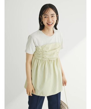 Green Parks ミディ丈ビスチェドッキングプルオーバー Light Green