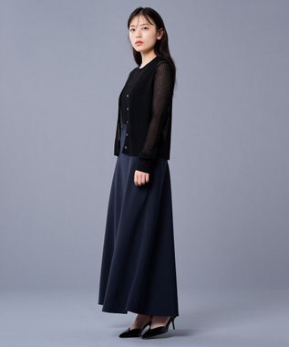 uncrave シアー リブ ニット カーディガン（uncrave STANDARD） ブラック