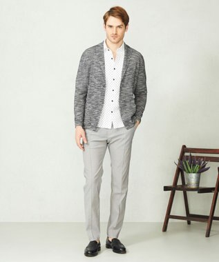 JOSEPH ABBOUD 【ウエストも伸びる/ECO撥水】アクティブレジャー パンツ ライトグレー系