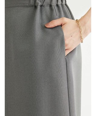 Green Parks 麻調Ｉラインスカート Gray