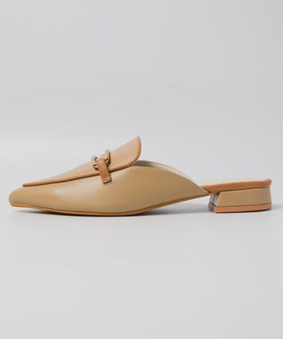 BONTRE 【PRECIEUX JOUET/プレシュウジュエ】メタルパーツポインテッドトゥミュール ベージュ