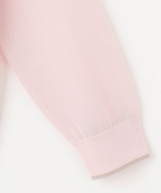 J.PRESS LADIES S 【WEB限定カラーあり・洗える】SHEER LIGHT KNIT ラメ パーカー 【WEB限定カラー】グレイッシュピンク系