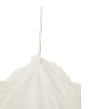 Green Parks レースドッキングサテンビスチェ Ivory