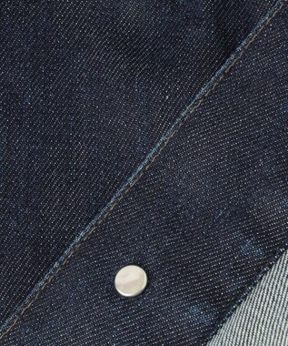 JOSEPH ABBOUD 【軽量/ストレッチ/JAPANファブリック/きれいめ】コーテッドストレッチデニム ジャケット ネイビー系