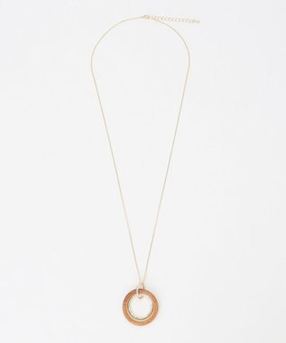 ANY ダブルリングネックレス ブラウン