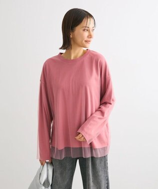 Green Parks ・ＥＬＥＮＣＡＲＥ　ＤＵＥ　チュールレイヤードロンＴＥＥ Pink