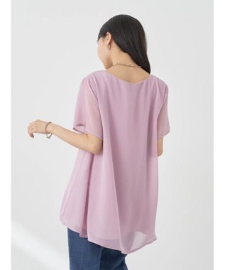 earth music&ecology シアードッキングＡラインチュニック Pink