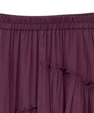 YECCA VECCA アシンメトリーラッフルスカート Wine