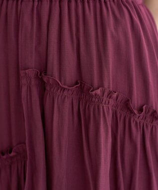 YECCA VECCA アシンメトリーラッフルスカート Wine