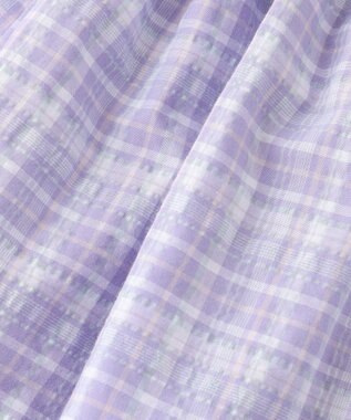 ANY KIDS チェック柄 ショート パンツ ラベンダー系チェック