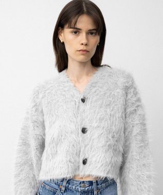 NAVE 【Nave】モヘアシャギー ショートカーディガン ライトグレー系