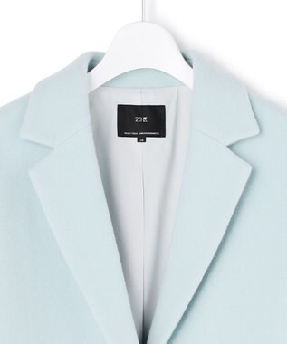 23区 【WEB&一部店舗限定】ウールモッサ チェスターコート ライトグレー系