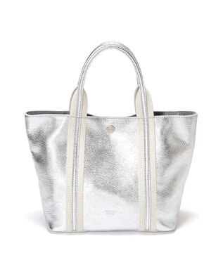 TOPKAPI 【TREASURE TOPKAPI】ソフトシュリンク テープコンビ ミニ トート バッグ ショルダーベルト付 シルバー