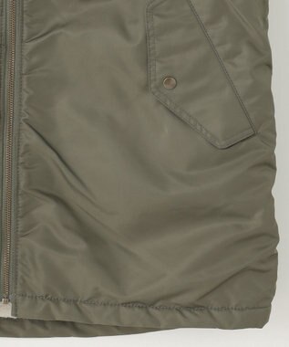 23区 S 【SLOW/一部店舗限定】リバーシブルボアコンビ ベスト アイボリーボアxカーキ