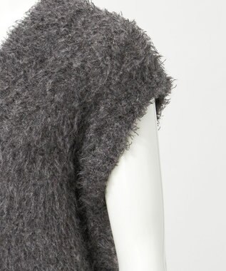 23区 L 【GOLD LABEL】ファーモール ベスト ライトグレー系