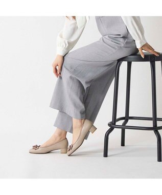 Riz raffinee <Riz raffinee>スクエアトゥリボンパンプス ベージュ